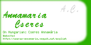 annamaria cseres business card